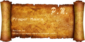 Prager Maura névjegykártya